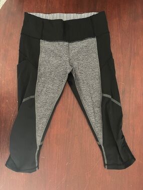 Grey & Black Athletic Leggings - Lululemon